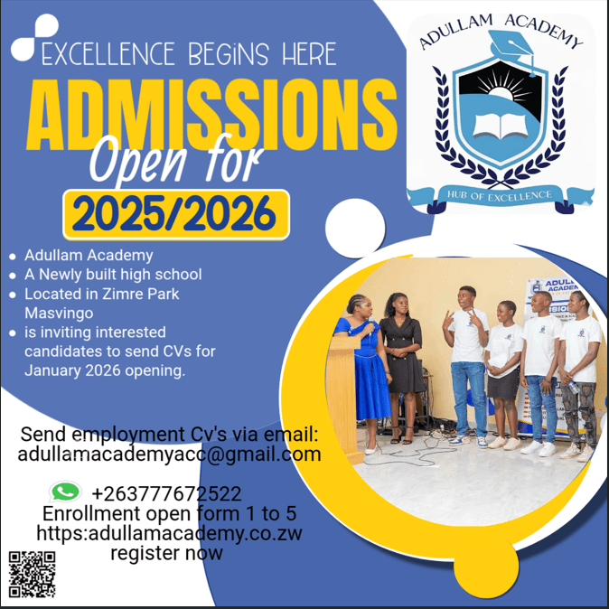 Adullam Academy January enrollment poster - Primary Level admission